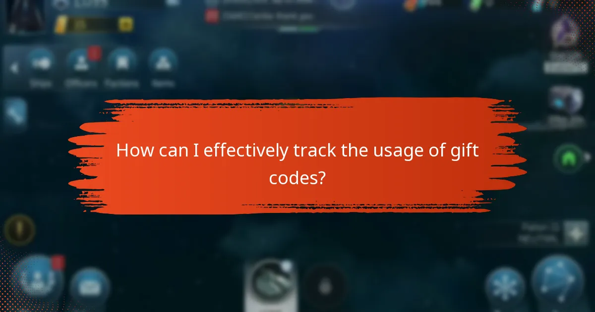 How can I effectively track the usage of gift codes?