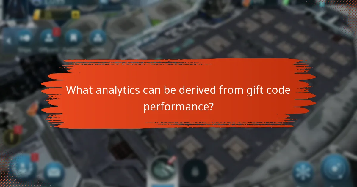 What analytics can be derived from gift code performance?